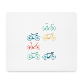 Vélo de route rétro - Tapis de souris (format paysage) - blanc - Devant