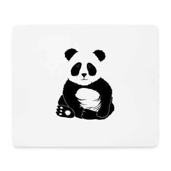 little cool chilled panda panda bear gift - Mouse Pad (horizontal) - white - Front