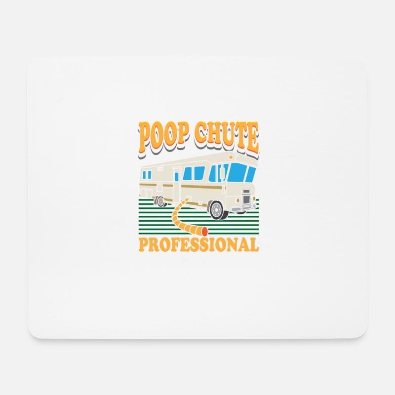 Poop Chute - Mousepad (Querformat) - Weiß
