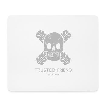 Skull Trusted friends - Mousepad (Querformat) - Weiß - Vorne