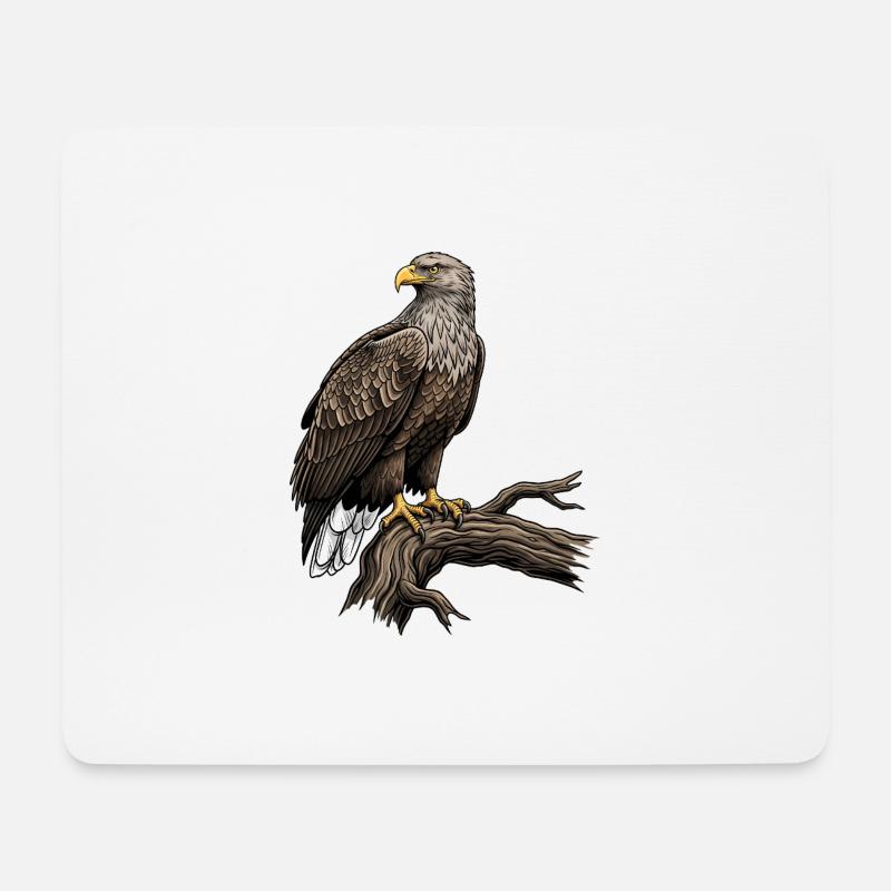Seeadler Haliaeetus Albicilla - Mousepad (Querformat) - Weiß