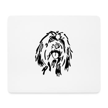Bearded Collie Hunde Hund Hütehund Wilsigns - Mousepad (Querformat) - Weiß - Vorne