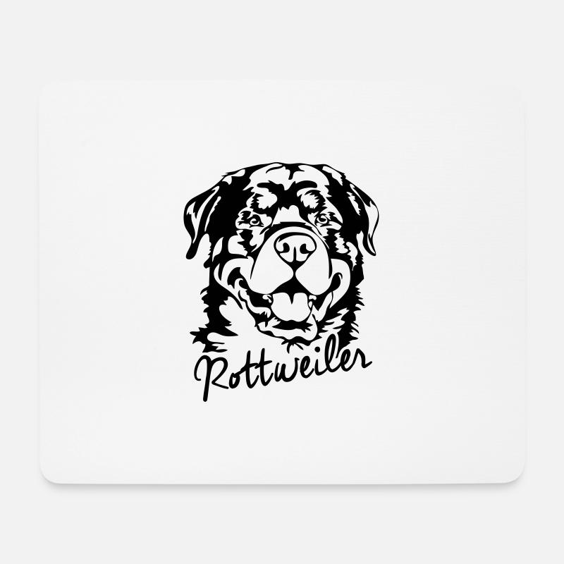 ROTTWEILER Hundesport Hunde Hund Wilsigns - Mousepad (Querformat) - Weiß