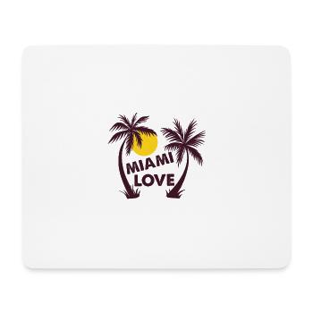 Miami Love vacances plage soleil palme vacances - Tapis de souris (format paysage) - blanc - Devant