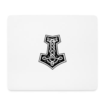 Mjolnir Thors hammer Wikinger Krieger Geschenk - Mousepad (Querformat) - Weiß - Vorne