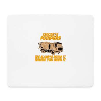Concrete pumper Beton Pumpe Mischer Bauarbeiter - Mousepad (Querformat) - Weiß - Vorne
