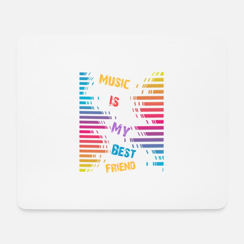 Music - Mousepad (Querformat) - Weiß