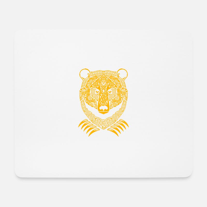 Herr des Waldes Bär Keltische Runen Odin Geschenk - Mousepad (Querformat) - Weiß
