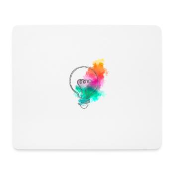 Die Glühbirne mit den Farbflecken - Mousepad (Querformat) - Weiß - Vorne