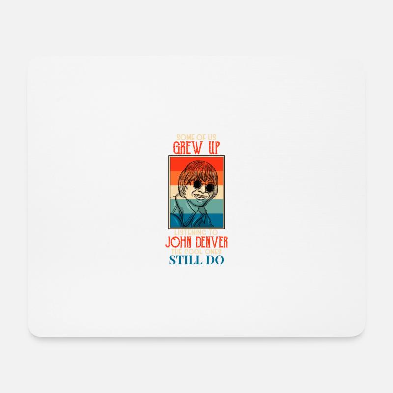 Listening to John Denver's Rocky Mountain Gift - Mouse Pad (horizontal) - white