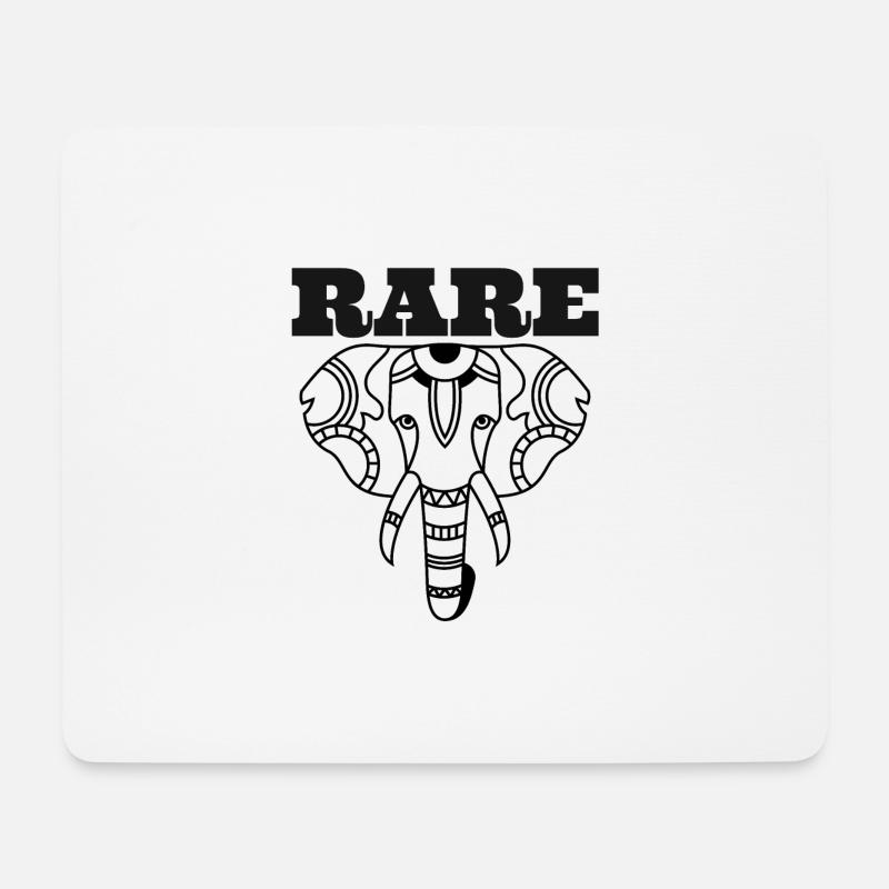 One rarely knows what happiness is elephant head - Mousepad (Querformat) - Weiß