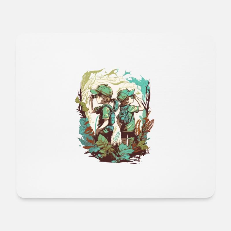 Die kleinen Entdecker - Mousepad (Querformat) - Weiß