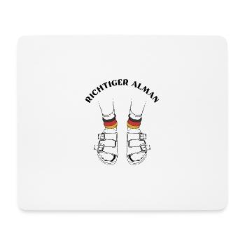 Richtiger Alman Sandalen weiße Socken - Mousepad (Querformat) - Weiß - Vorne