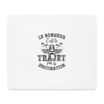 le bonheur c'est le trajet - Tapis de souris (format paysage) - blanc - Devant