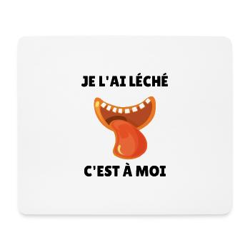 je l'ai léché c'est à moi - Tapis de souris (format paysage) - blanc - Devant