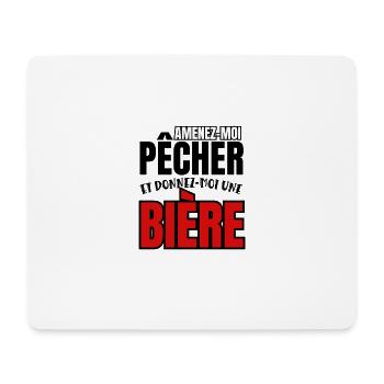 amenez-moi pêcher et donnez-moi une bière - Tapis de souris (format paysage) - blanc - Devant