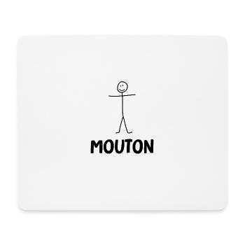 mouton - Tapis de souris (format paysage) - blanc - Devant