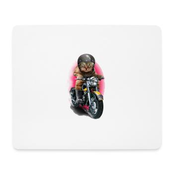 CAT RIDER - Tapis de souris (format paysage) - blanc - Devant