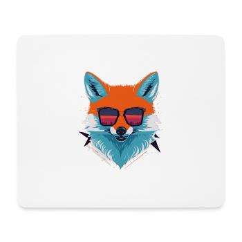 Sournois et élégant: T-shirt rétro agressif Fox - Tapis de souris (format paysage) - blanc - Devant