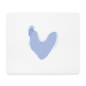 Hahn - Mousepad (Querformat) - Weiß - Vorne
