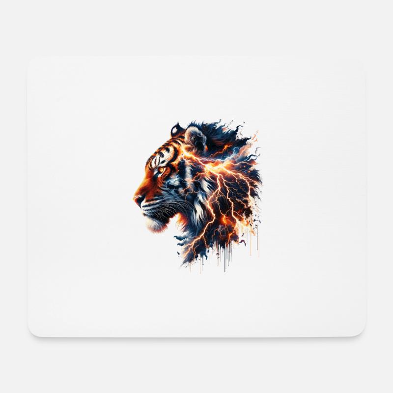 Thunder Tiger Tee - Mouse Pad (horizontal) - white