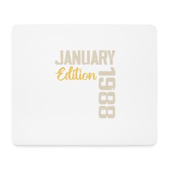 Geburtstagsgeschenk geboren im Januar 1988 - 1988 - Mousepad (Querformat) - Weiß - Vorne