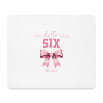Hello Six 6 Year Old Is 2020 Birthday Knot - Mouse Pad (horizontal) - white - Front