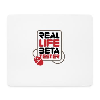 Real Life Beta Tester! - Mousepad (Querformat) - Weiß - Vorne