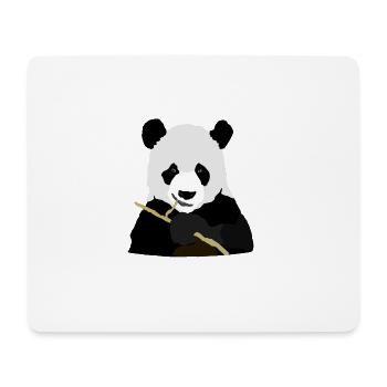 Panda eating stick - Mouse Pad (horizontal) - white - Front