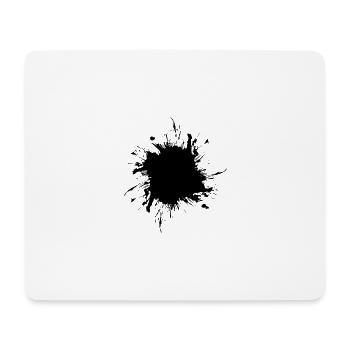 Tache de peinture éclaboussée de saleté - Tapis de souris (format paysage) - blanc - Devant
