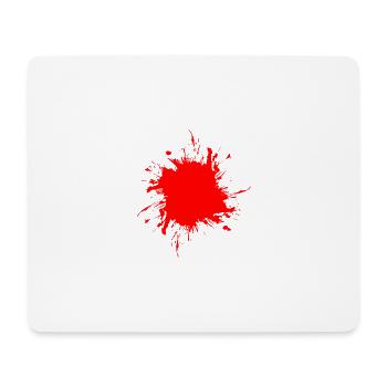 Stain paint splashed dirt red blood - Mouse Pad (horizontal) - white - Front