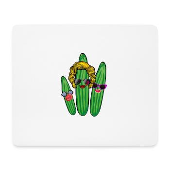 gurken trio,gurken,gurke,salatgurke,sonnenbrille - Mousepad (Querformat) - Weiß - Vorne