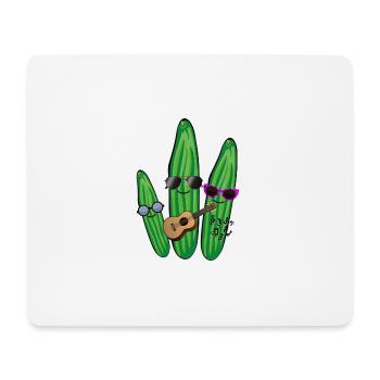gurken trio,gurken,gurke,salatgurke,sonnenbrille, - Mousepad (Querformat) - Weiß - Vorne