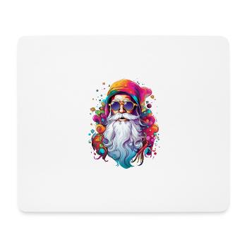 Psychedelischer Weihnachtsmann - Mousepad (Querformat) - Weiß - Vorne