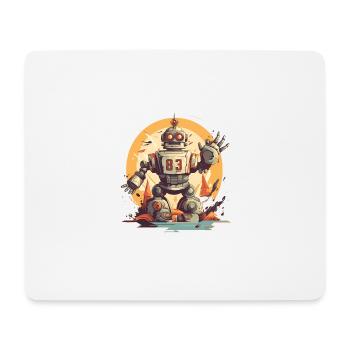 Robot vintage - Tapis de souris (format paysage) - blanc - Devant