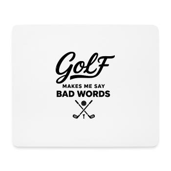 Golf und Schimpfwörter: Der Humor des Golfers - Mousepad (Querformat) - Weiß - Vorne