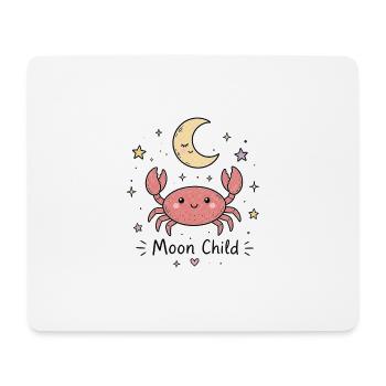 Astro Cancer – Enfant de la Lune - Tapis de souris (format paysage) - blanc - Devant