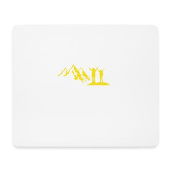 Berge - Glück ist es mit Freunden zu wandern - Mousepad (Querformat) - Weiß - Vorne
