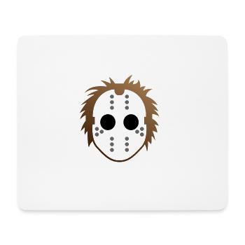Maske eines seriellen Killers - Mousepad (Querformat) - Weiß - Vorne