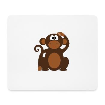 Affe - Mousepad (Querformat) - Weiß - Vorne