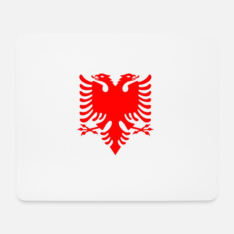 roter doppelkopfadler Albanian Double Eagle - Mousepad (Querformat) - Weiß