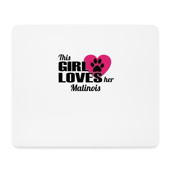DOG THIS GIRL LOVES GIFTS - Mouse Pad (horizontal) - white - Front