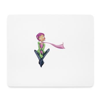 Jeune fille rêveuse - Tapis de souris (format paysage) - blanc - Devant
