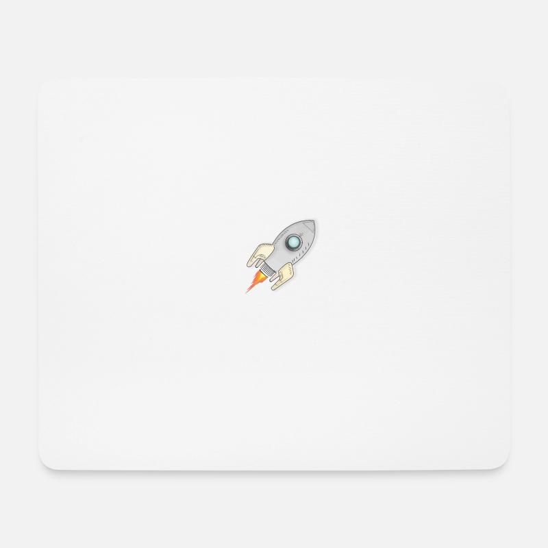 Rakete - Mousepad (Querformat) - Weiß