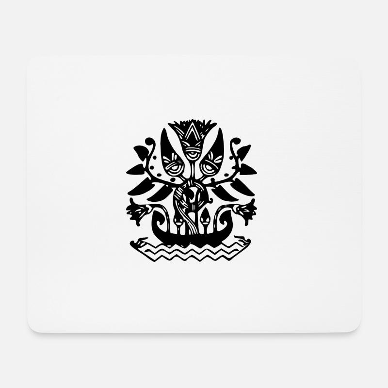Antique tattoo - Mouse Pad (horizontal) - white