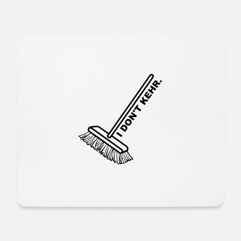 I don't care Besen egal Wurst kehr Geschenk - Mousepad (Querformat) - Weiß