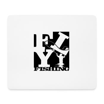 flyfishing Robert Indiana schwarz aussen - Tapis de souris (format paysage) - blanc - Devant