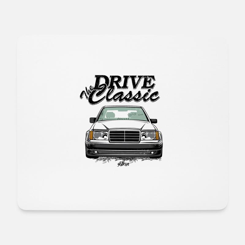 W124 drive the classic - Mousepad (Querformat) - Weiß