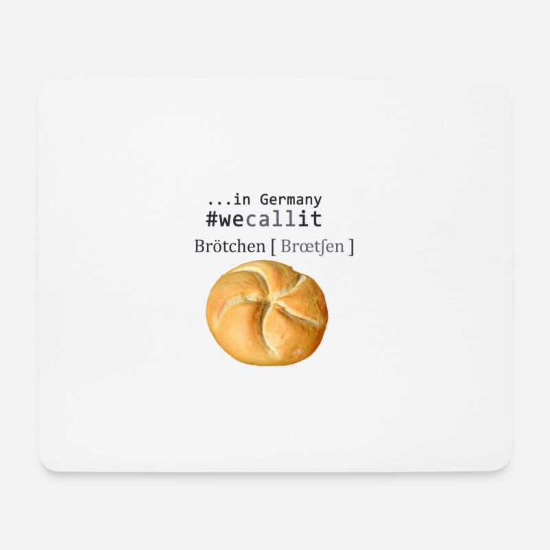 #wecallit Brötchen - Mousepad (Querformat) - Weiß