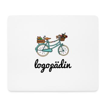Logopädin mit Rad - Mousepad (Querformat) - Weiß - Vorne